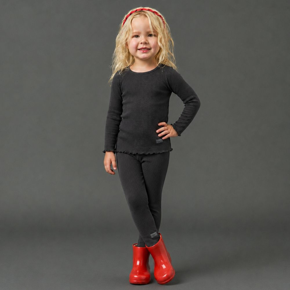 Calça Toddler Menina Plissado Chumbo