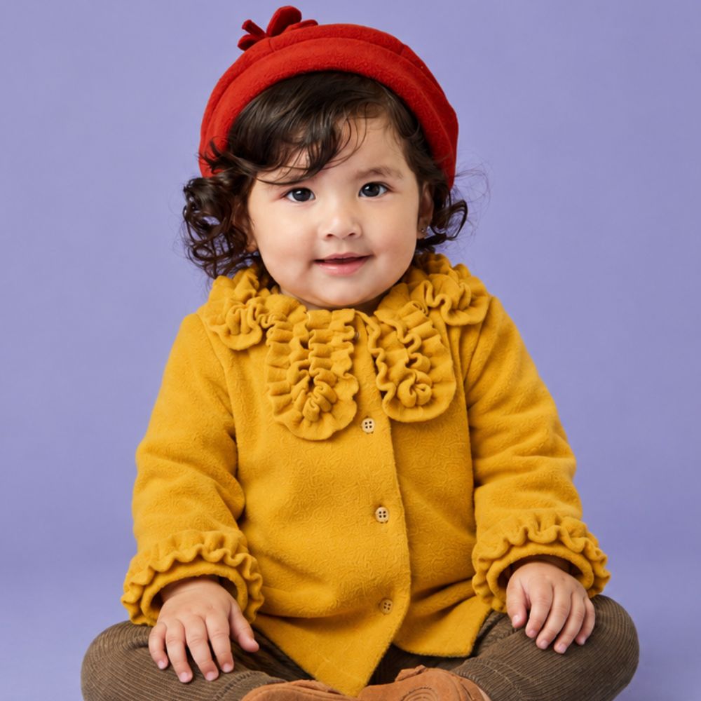 Casaco Bebê Menina Naran Amarelo