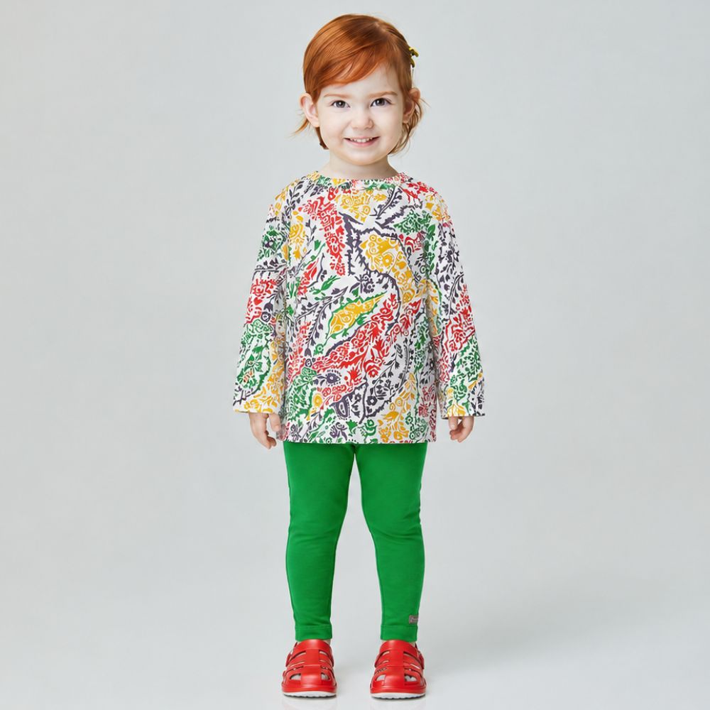 Conjunto Toddler Menina Estampado ML Verde