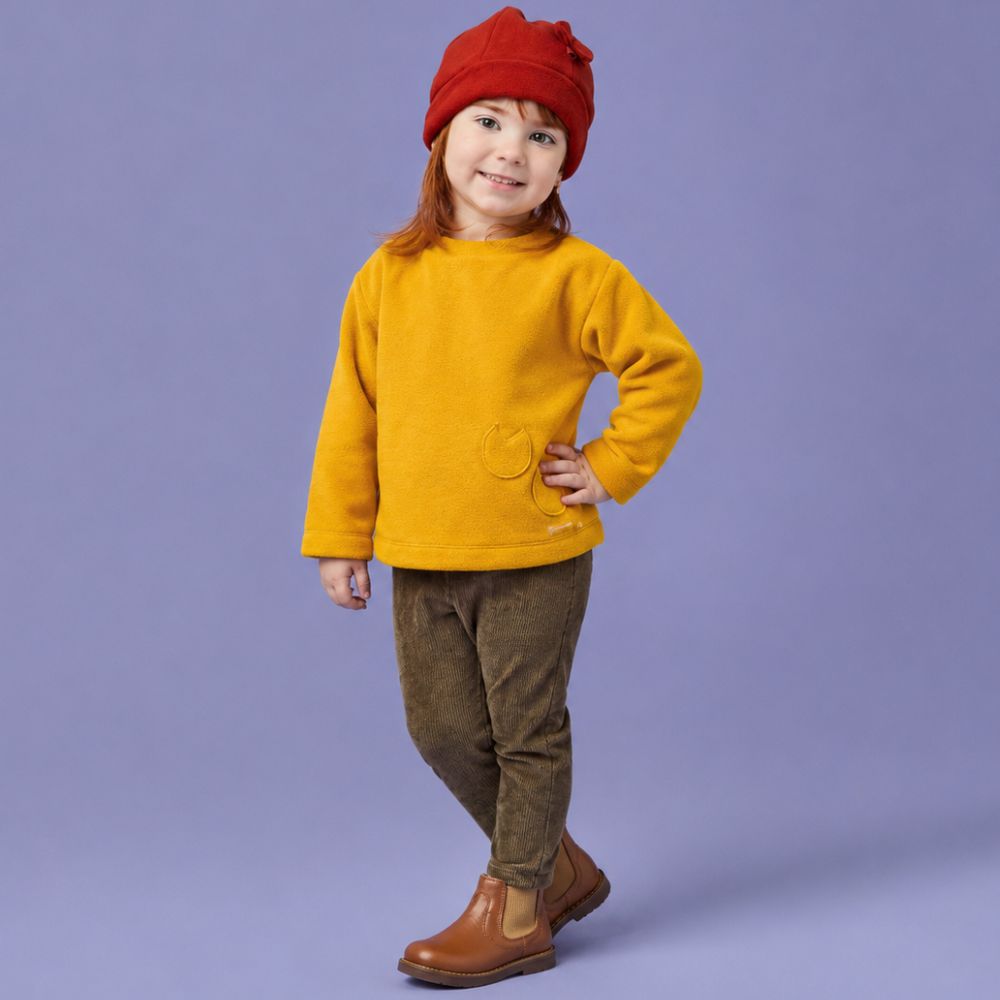 Conjunto Toddler Menina Batu ML Amarelo