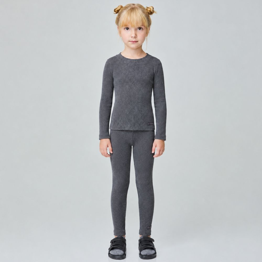 Calça Infantil Unissex Plissada Cinza