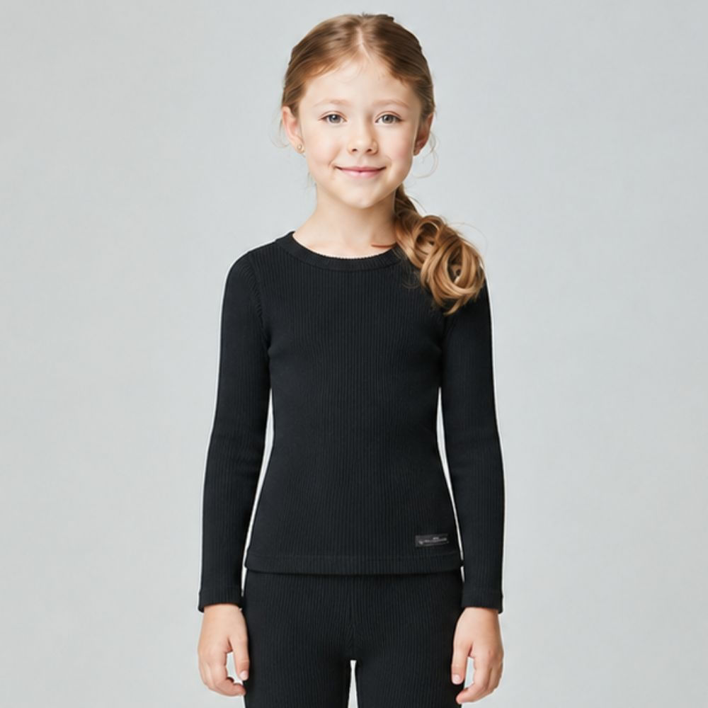 Blusa Infantil Unissex Plissada ML Chumbo