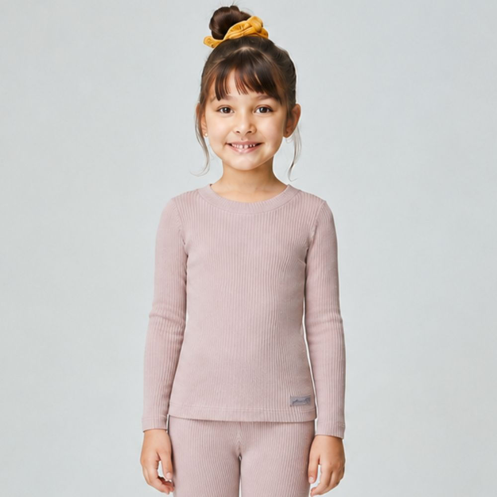 Blusa Infantil Unissex Plissada ML Cru