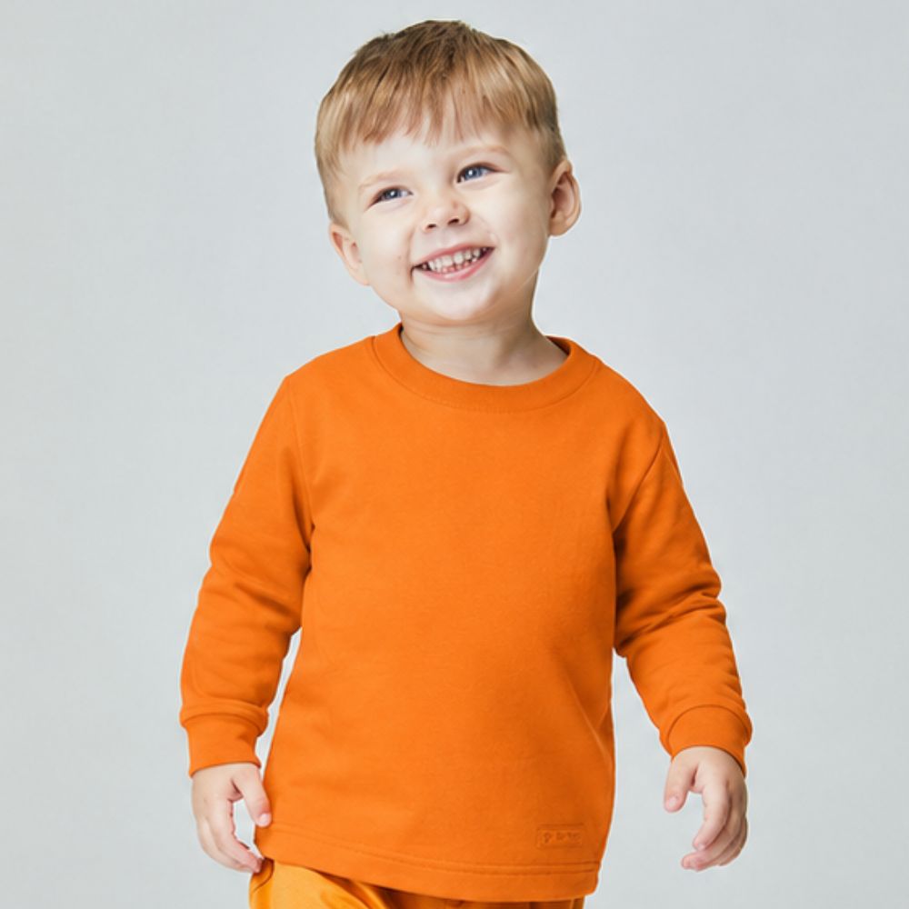 Blusa Moletom Toddler Menino Moti ML Laranja