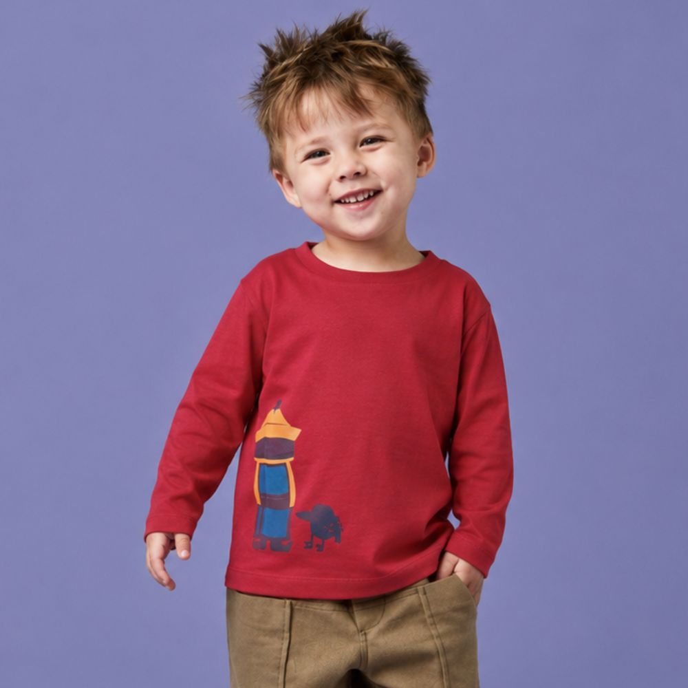 Camiseta Toddler Menino Mascote ML Vermelha