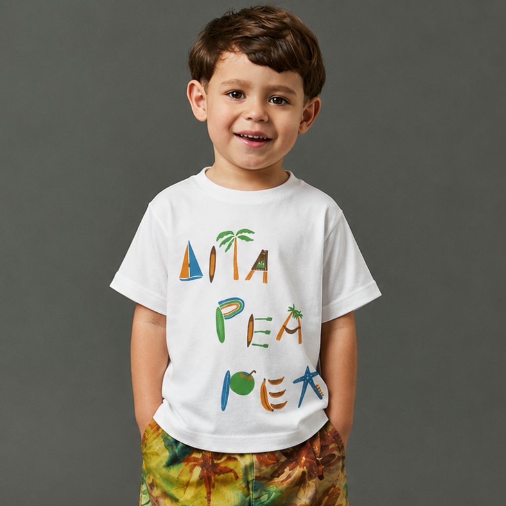 Camiseta Toddler Menino Tranquilidade Off-White