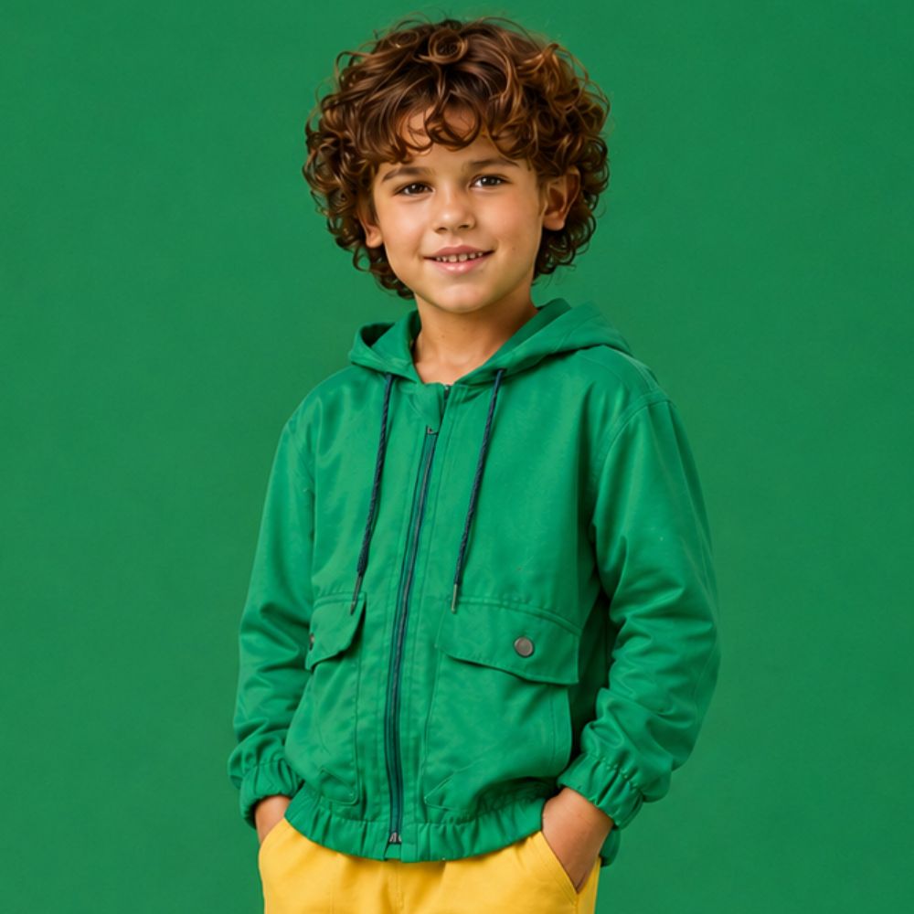 Jaqueta Infantil Unissex Corta Vento Sungreen Verde