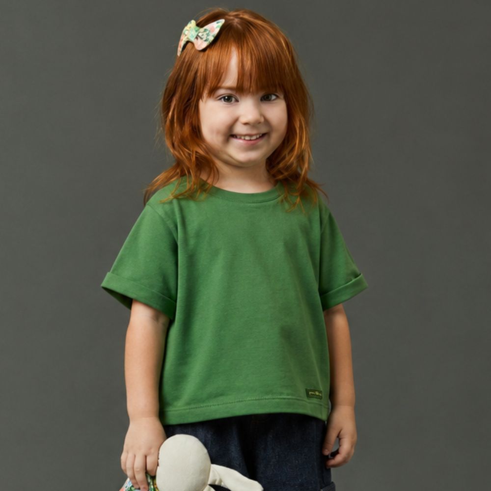 Blusa Toddler Menina Malha Verde