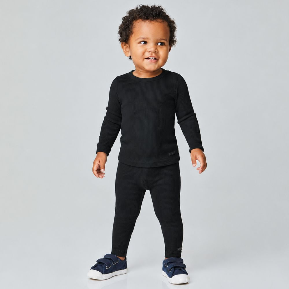 Calça Toddler Unissex Plissada Chumbo