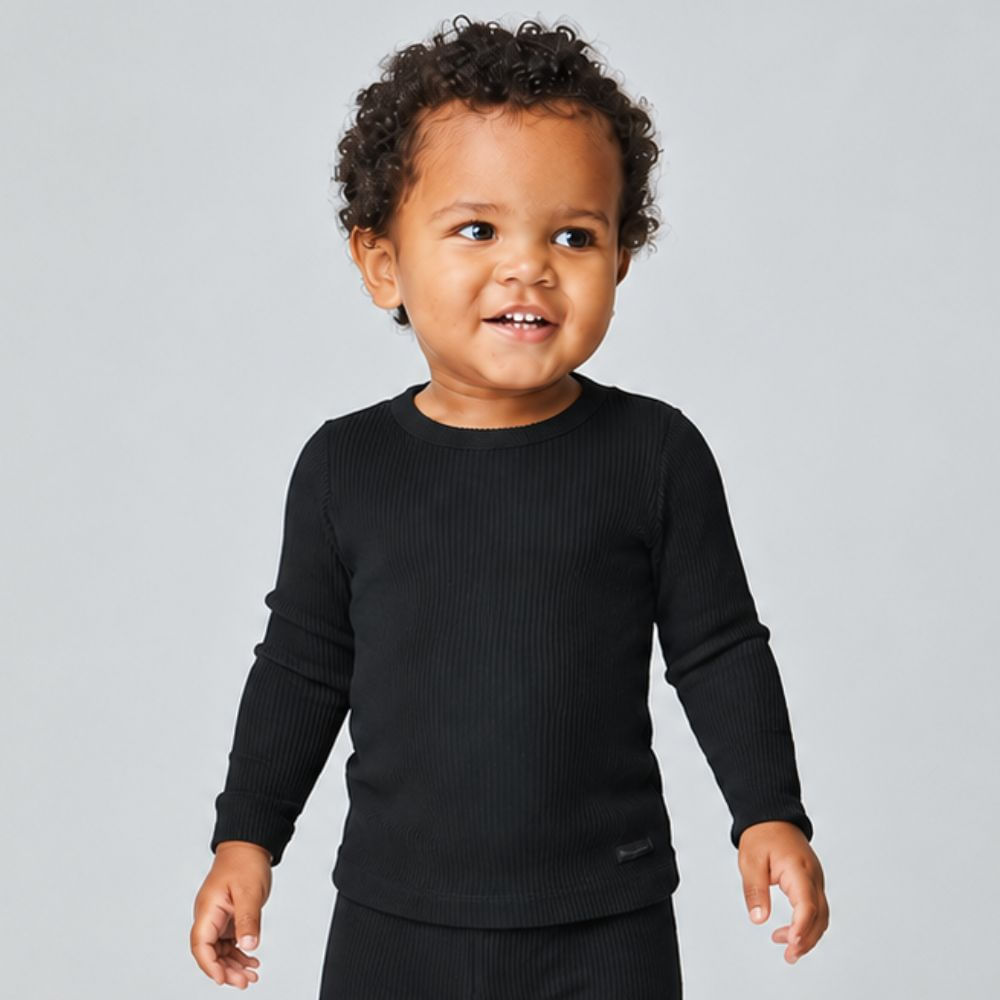 Blusa Toddler Unissex Plissada Careca ML Chumbo