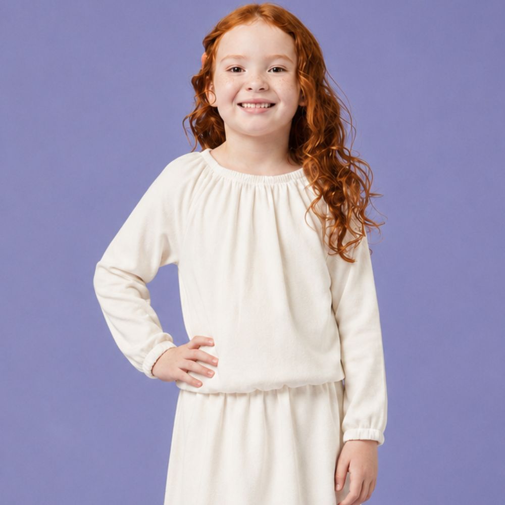 Blusa Infantil Menina Tricot ML Cru