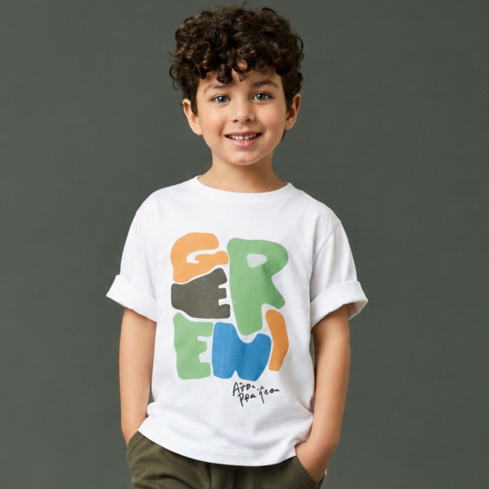 Camiseta Infantil Menino Tranquilidade Off-White