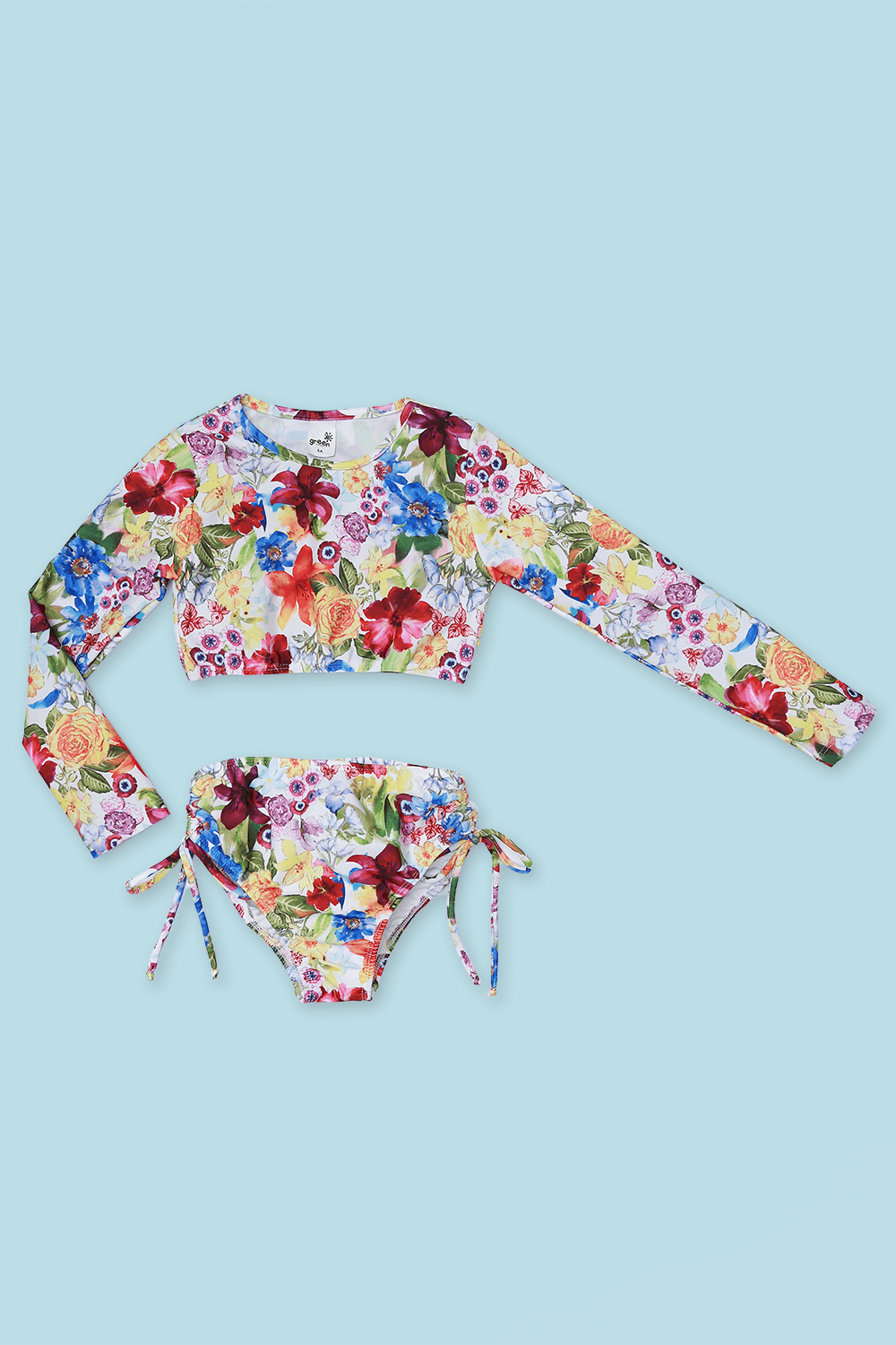 Biquíni Infantil Menina Cropped Florir Rosa