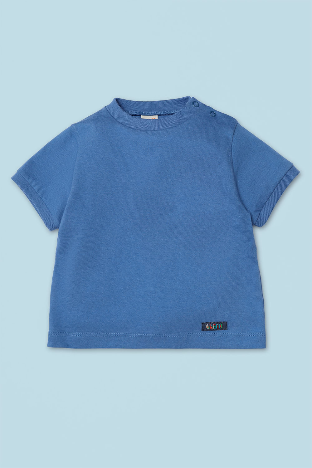 Camiseta Bebê Menino Lisa Azul