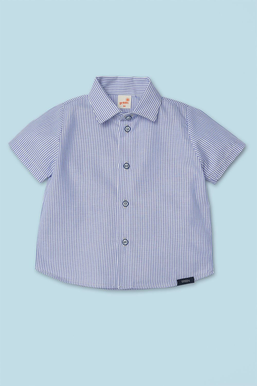 Camisa Bebê Menino Listrada Azul