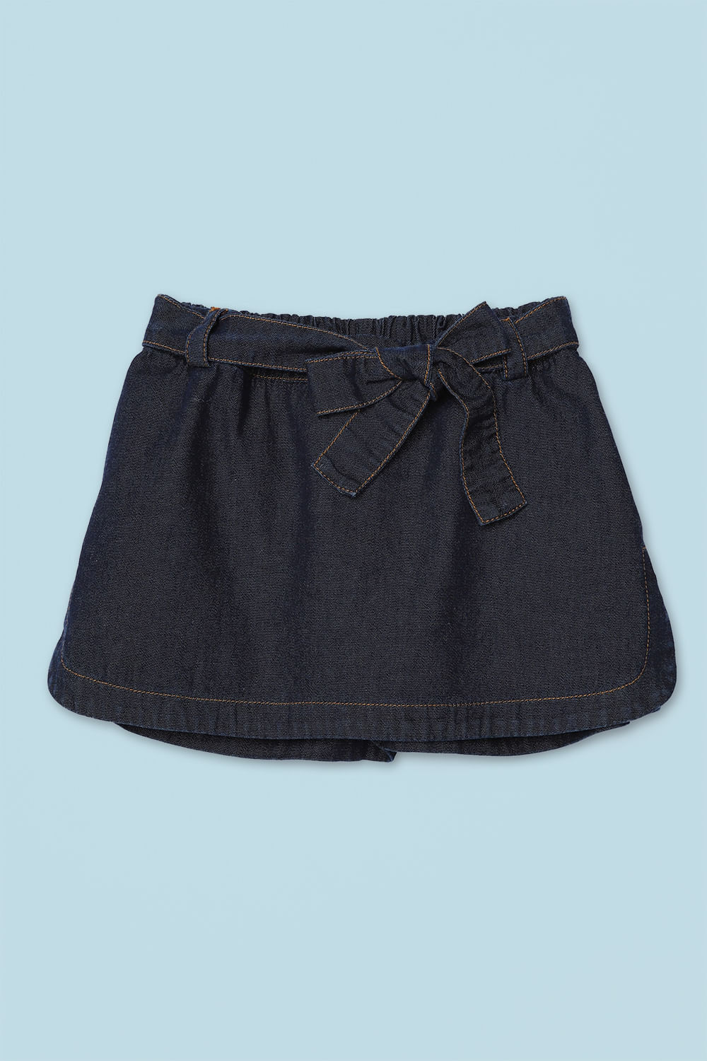 Short Saia Toddler Menina Jeans Azul