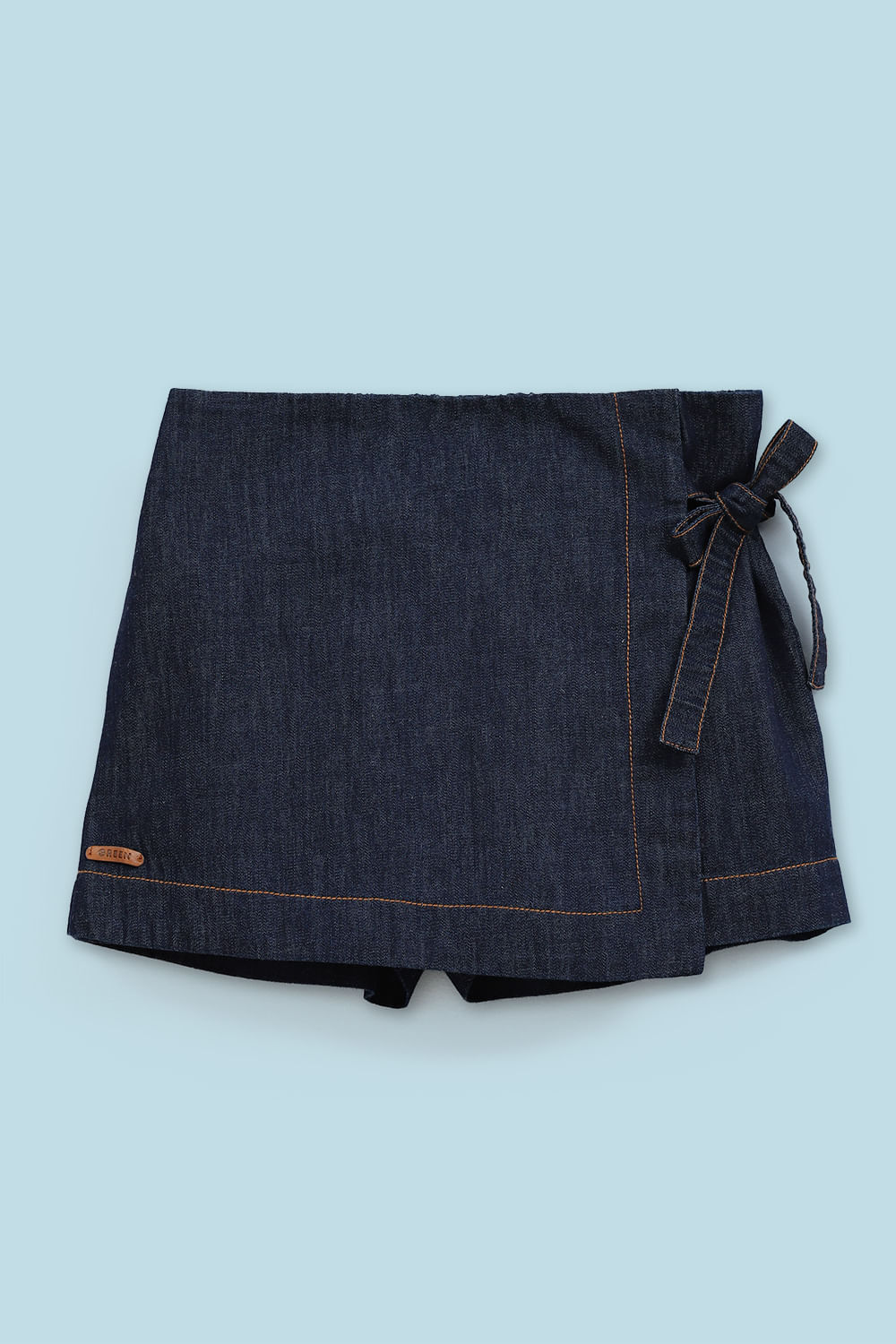 Short Saia Infantil Menina Jeans Azul