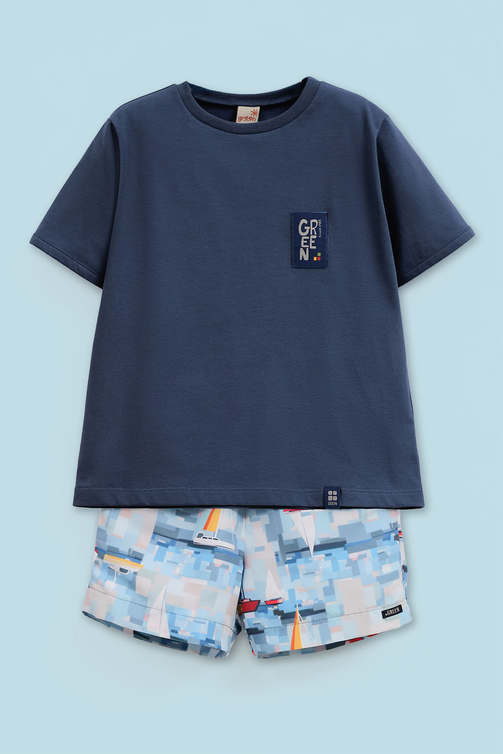 Conjunto Infantil Menino Mônaco Azul Escuro