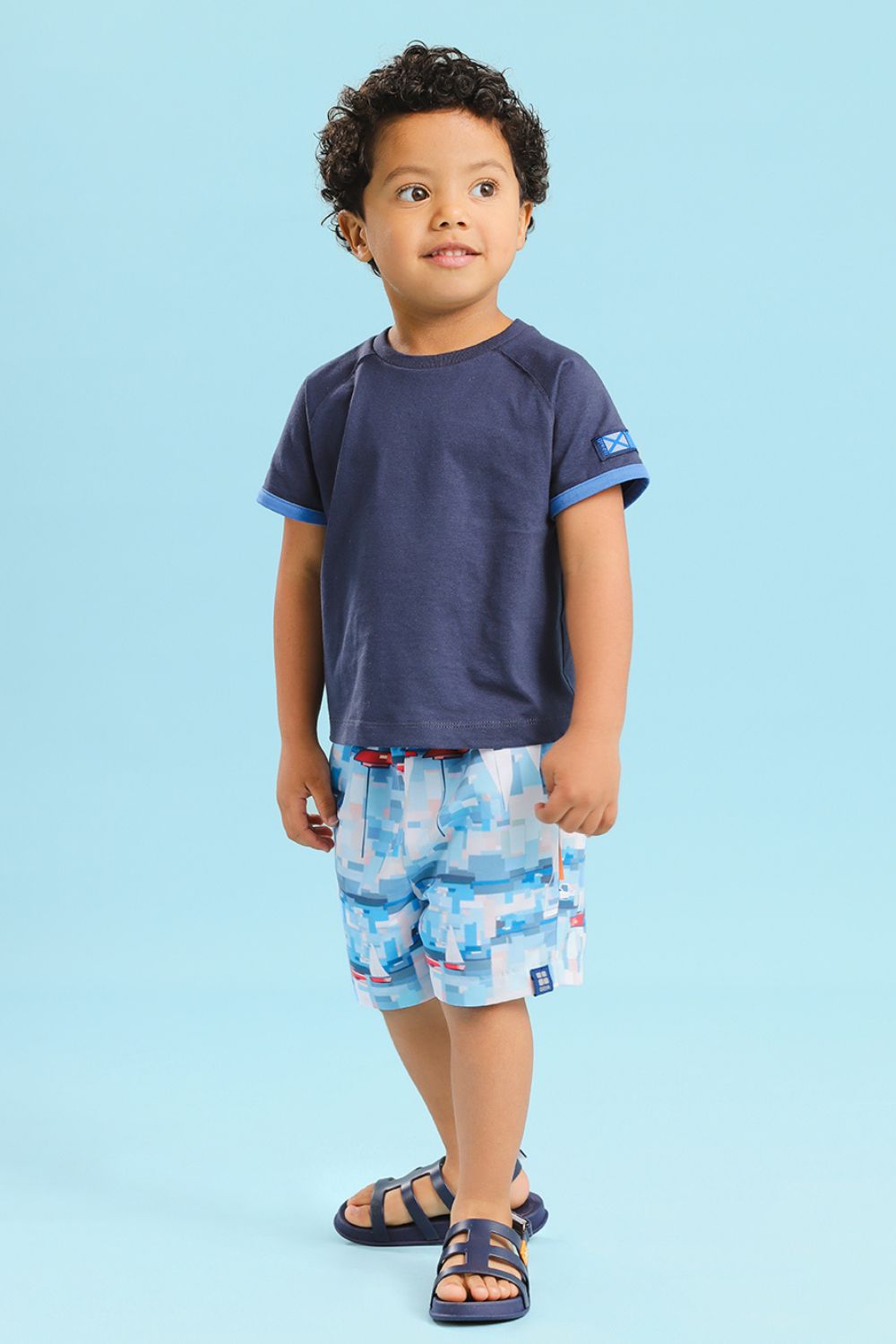 Conjunto Toddler Menino Mônaco Azul