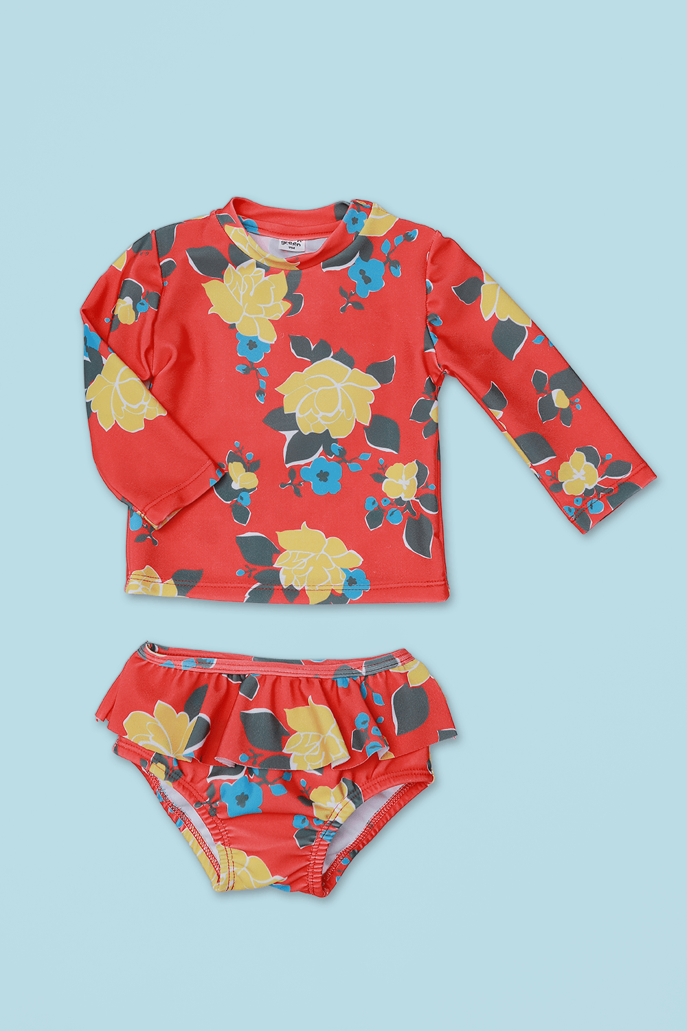 Conjunto Bebê Praia Menina Amélie Vermelho