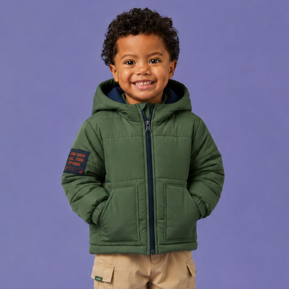 Jaqueta Toddler Menino Matelasse Verde