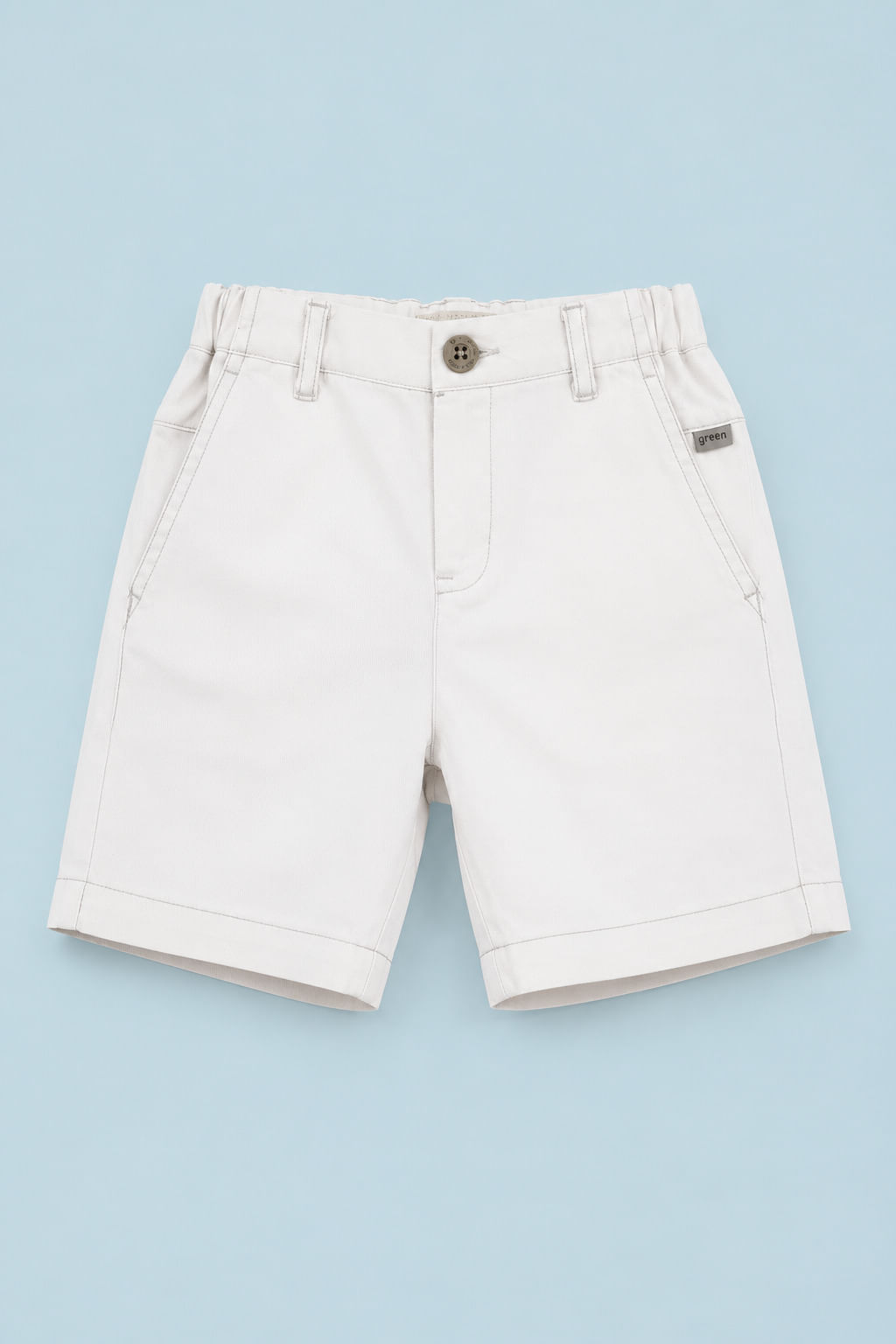 Bermuda Infantil Menino Sarja Soft Branco