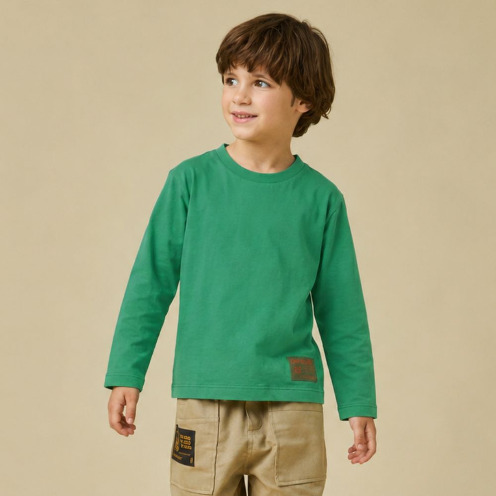 Camiseta Infantil Menino Essencia ML Verde