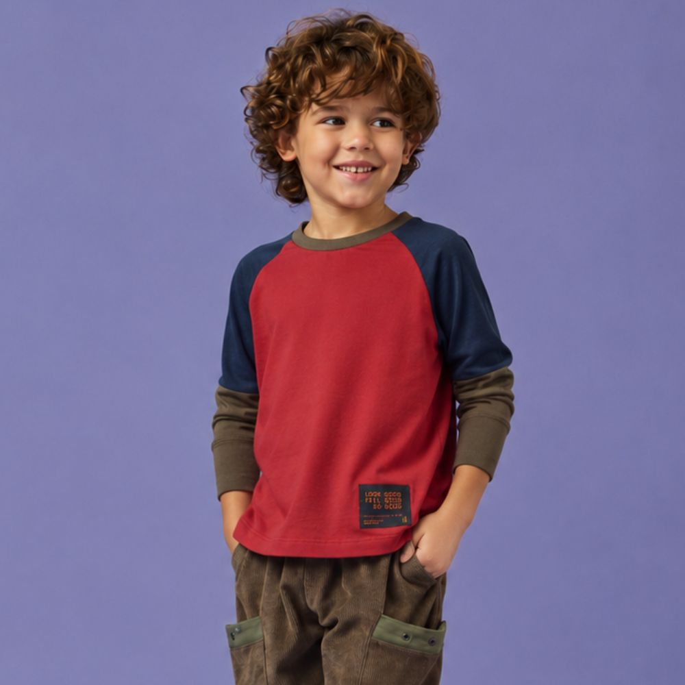 Camiseta Infantil Menino Yum ML Vermelha