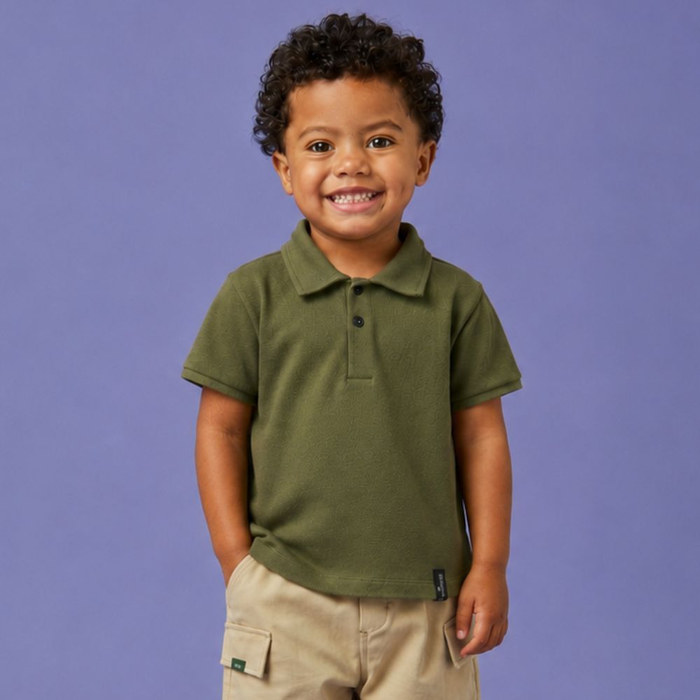 Polo Toddler Menino Piquet Verde