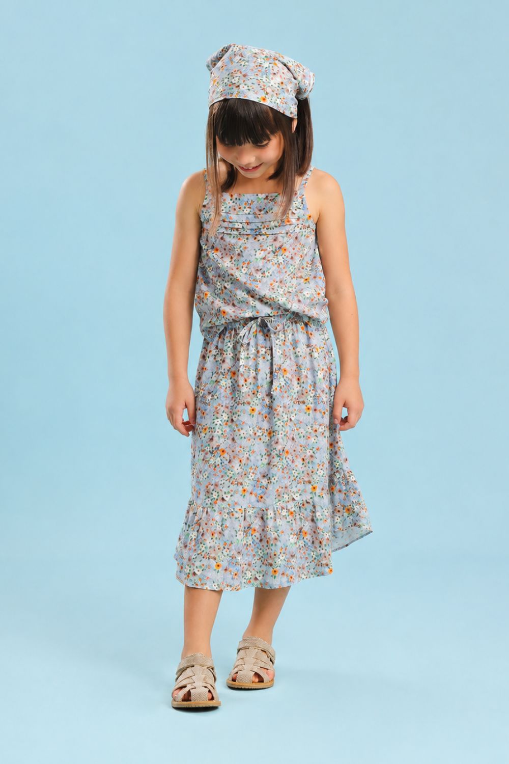 Saia Infantil Menina Pitanga Azul