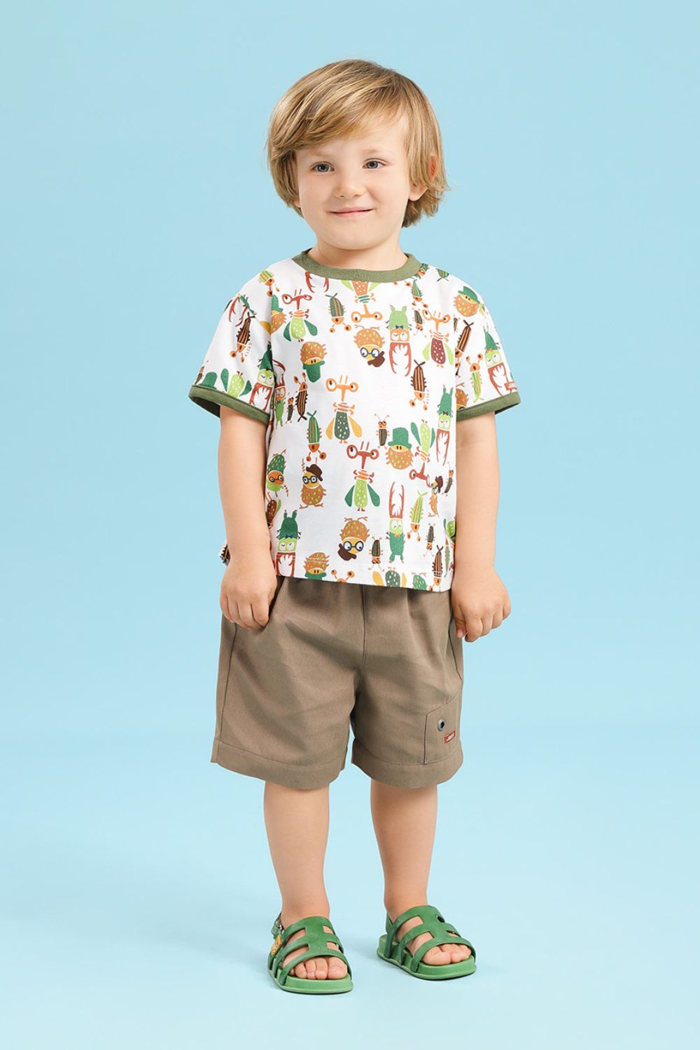 Conjunto Toddler Menino Divertido Marrom