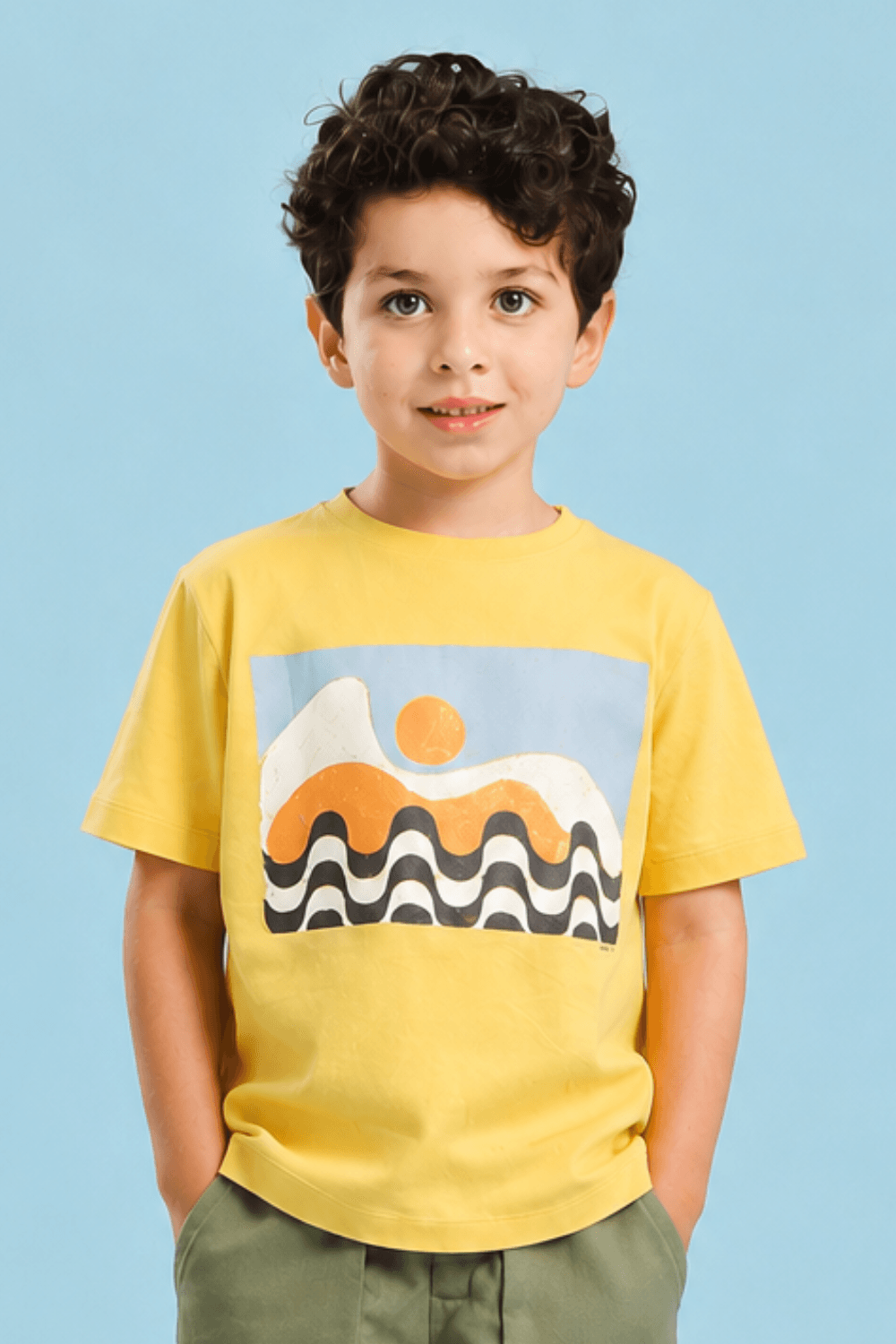 Camiseta infantil Menino Rio Amarelo