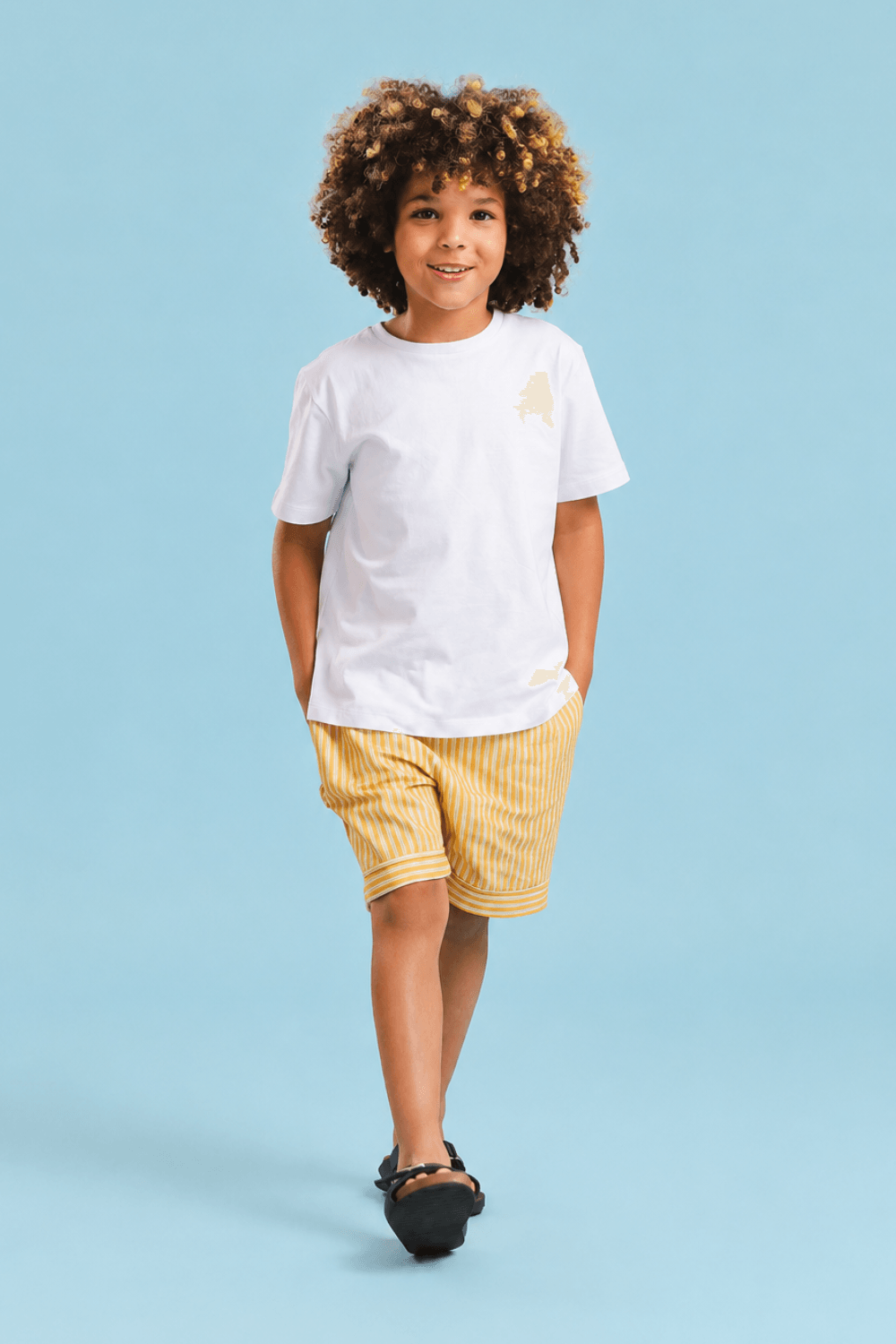Bermuda Infantil Menino Listra Pequi Amarelo