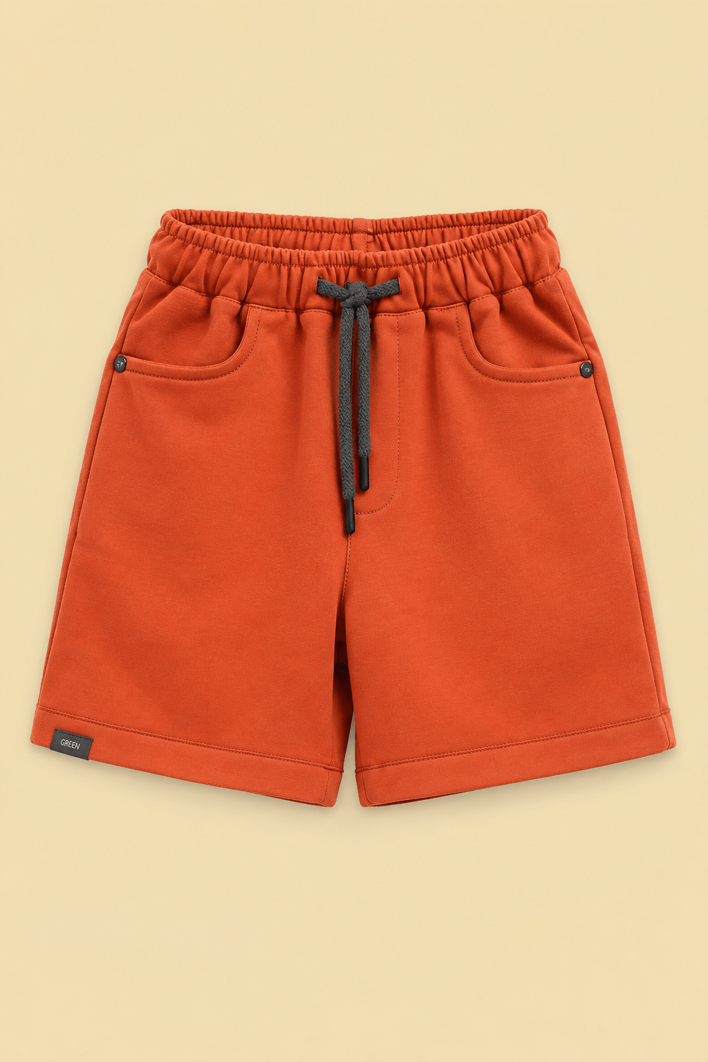 Bermuda Infantil Menino Moletinho Casual Laranja