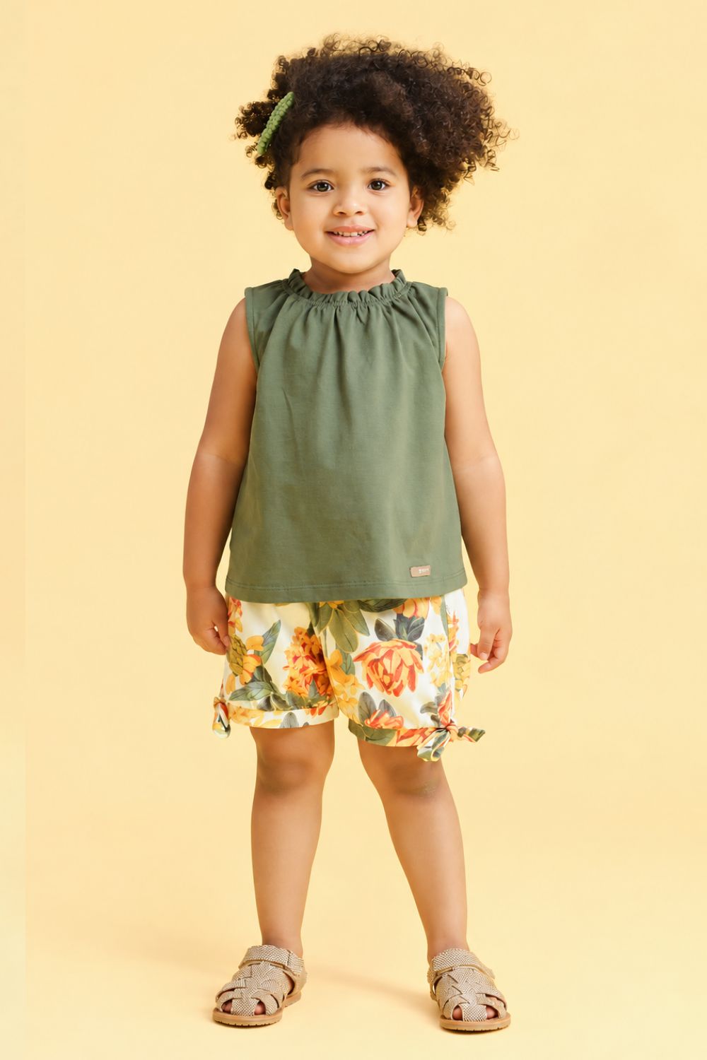 Conjunto Toddler Menina Olivia Verde