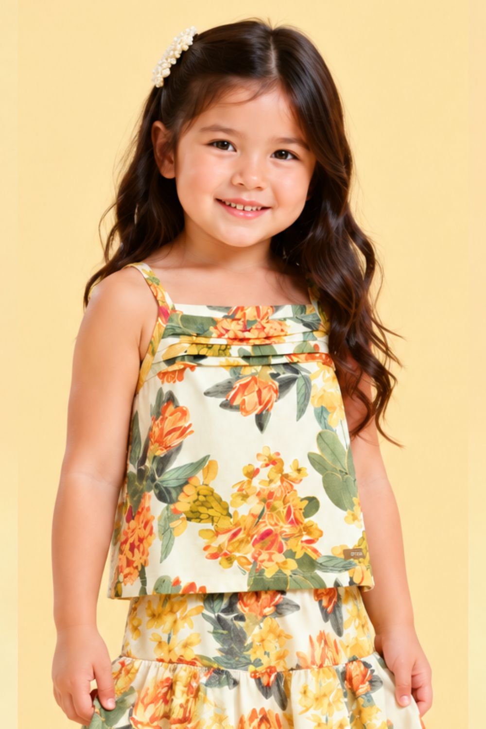 Blusa Infantil Menina Olivia Amarelo